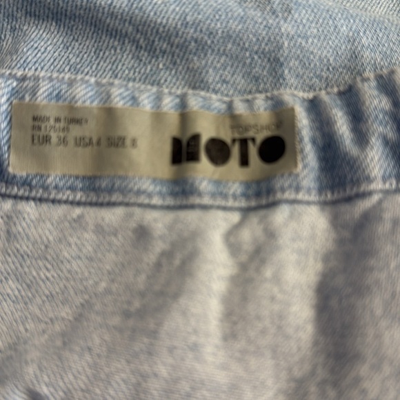 Topshop Wrap Denim Mini Skirt 4 - Picture 3 of 3